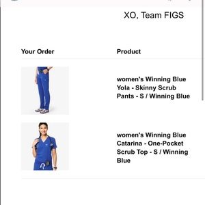 FIGS Scrubs Yola WINNING BLUE Small